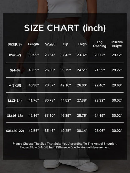 High-Waisted Wide Leg Sweatpants for Women - Fashionable Baggy Joggers with Drawstring for Teens